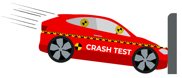 De crashtest van Tesla Model 3